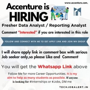 Accenture is hiring data analyst